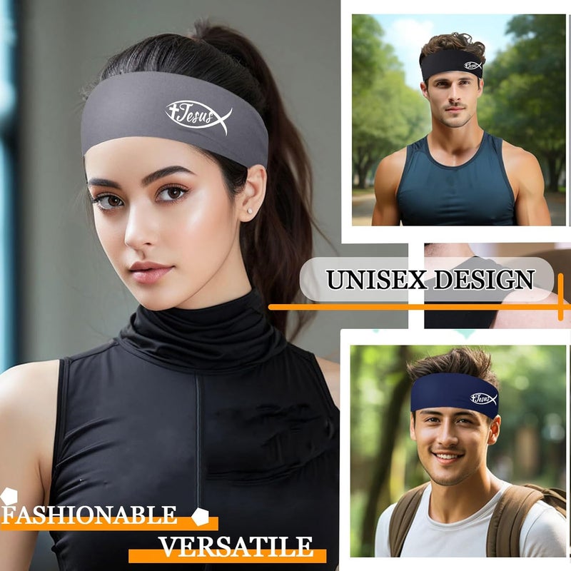 FACITE Headbands for Men Women 3pcs Sweat Bands Headbands Men Sweatbands Women - Image 4